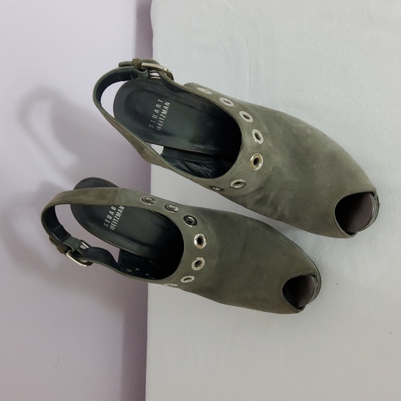 Stuart Weizmann Peep Toe High Heels Size 8 M - Picture 1 of 9
